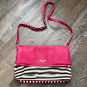 Kate Spade fold over pink leather purse